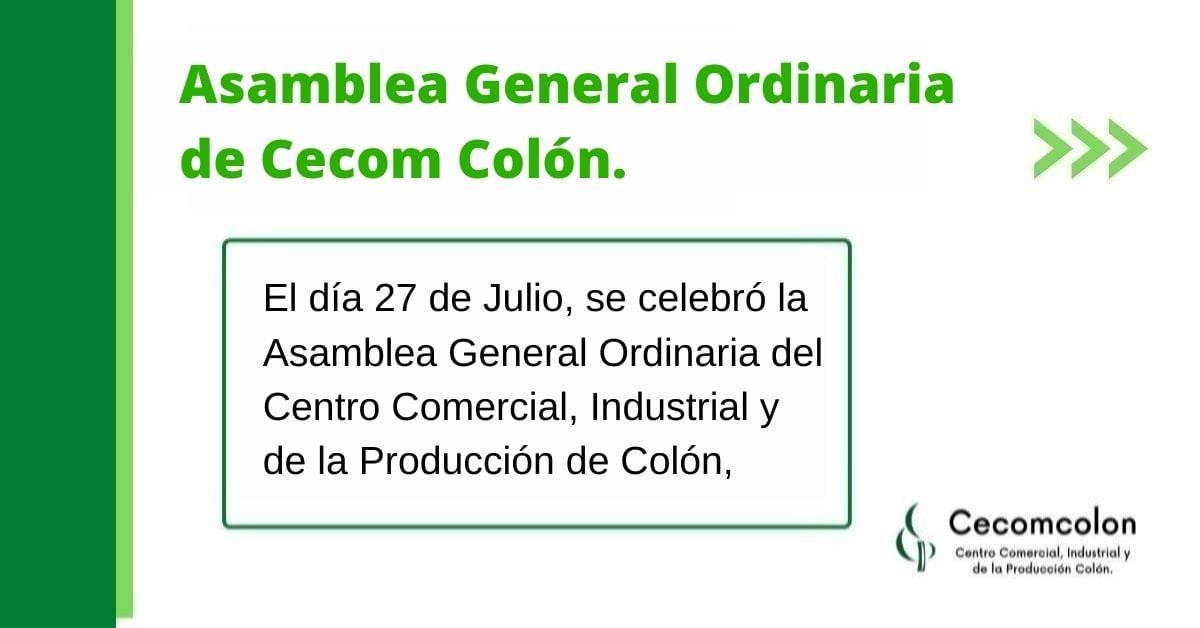 Lee más sobre el artículo Asamblea General Ordinaria de Cecom Colón